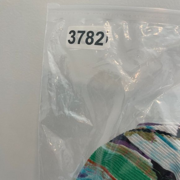 Y2K Elysse 26 Micro Pleat Abstract Blouse Shirt‎ Womens Large L Colorful Dolman - Picture 9 of 10